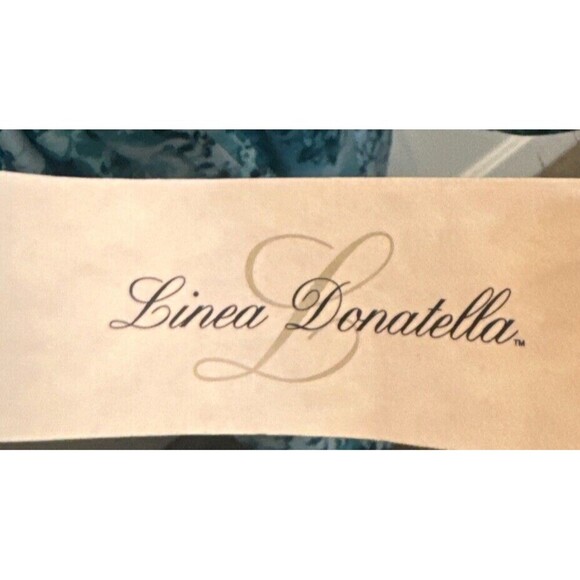 Linea Donatella Satin Charmeuse Wrap Short Robe Jade Medallion Print L/XL NWT - Picture 6 of 8